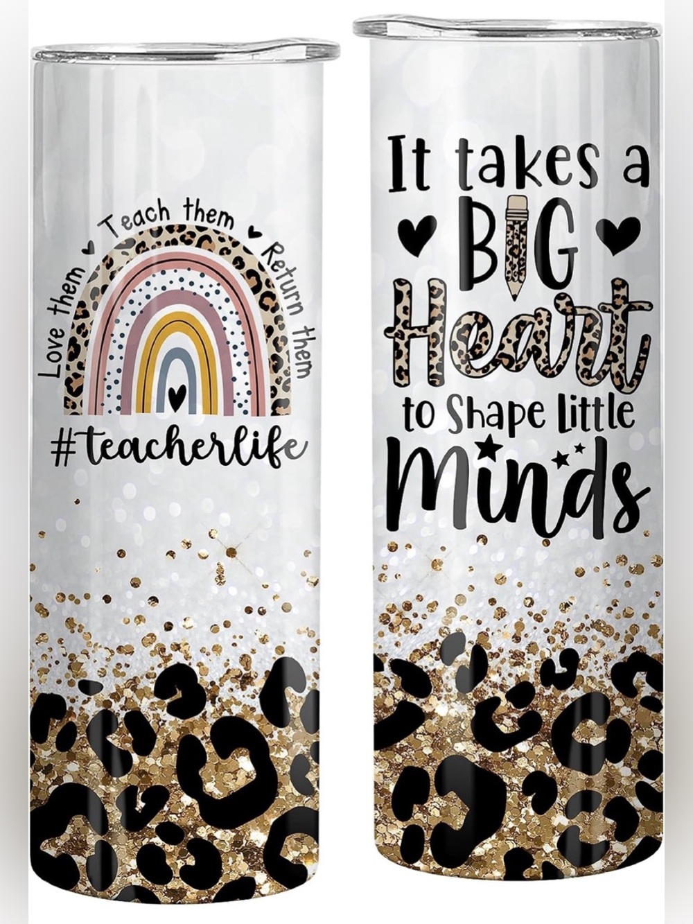 Leopard Teacher Appreciation Gifts Tumbler - Thank You Teacher Life New